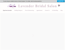 Tablet Screenshot of lavenderbridalsalon.com